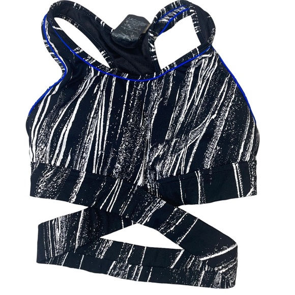 Sports Illustrated Swim Other - Sports Illustrated black and white stomach wrap bandage padded sports bra SZ XS